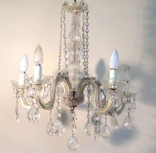 Old French Glass Chandelier